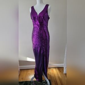 Venus formal evening gown in purple